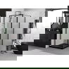 Mexen Exo Duschkabine schwenkbar 70 x 70 cm, transparent, schwarz - 8181-070-070-70-00