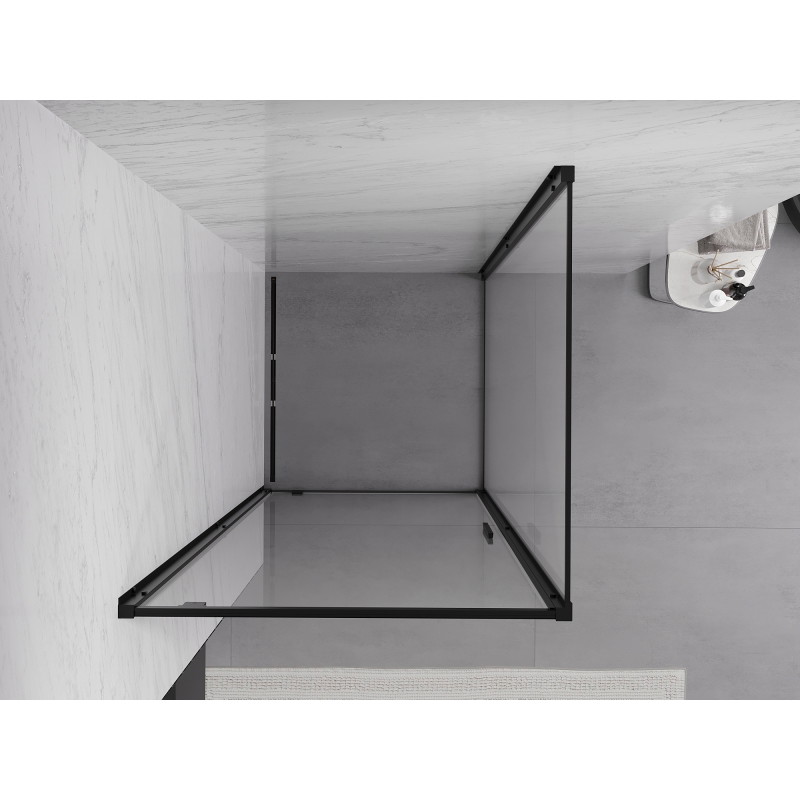 Mexen Exo-BR kabina prysznicowa uchylna 70 x 70 cm, transparent, czarna - 8181-070-070-70-00