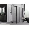 Mexen Exo-BR atverama dušas kabīne 80 x 70 cm, caurspīdīga, melna - 8181-080-070-70-00