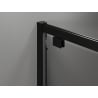 Mexen Exo cabine de douche battante 75 x 70 cm, transparent, noir - 8181-075-070-70-00