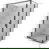Mexen Exo Duschkabine schwenkbar 70 x 75 cm, transparent, schwarz - 8181-070-075-70-00