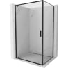 Mexen Exo cabine de douche battante 75 x 80 cm, transparent, noir - 8181-075-080-70-00