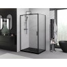 Mexen Exo-BR cabine de duche de abrir 70 x 80 cm, transparente, preta - 8181-070-080-70-00