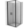Mexen Exo-B Duo vikbar duschkabin 70 x 70 cm, transparent, svart - 814-070-070-70-00