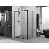 Mexen Exo-BR draaibare douchecabine 85 x 90 cm, transparant, zwart - 8181-085-090-70-00