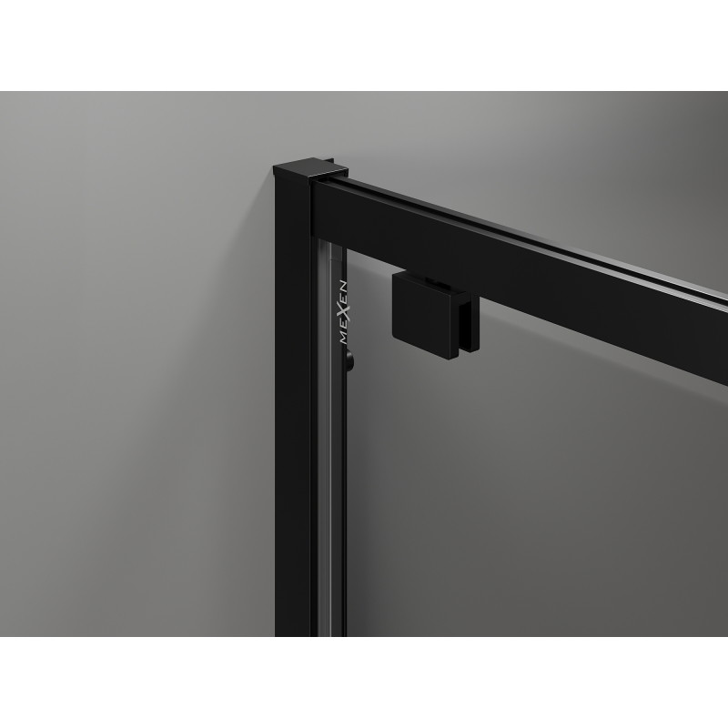 Mexen Exo njihalo pršni kabin 100 x 90 cm, prozoren, črni - 8181-100-090-70-00