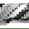 Mexen Exo shower enclosure hinged 100 x 100 cm, transparent, black - 814-100-100-70-00