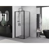 Mexen Exo-B Duo cabina de ducha abatible 100 x 100 cm, transparente, negra - 814-100-100-70-00