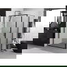 Mexen Exo Duschkabine mit Tür 95 x 100 cm, transparent, schwarz - 8181-095-100-70-00