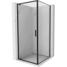 Mexen Exo-BR kabina prysznicowa uchylna 100 x 100 cm, transparent, czarna - 8181-100-100-70-00