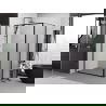 Mexen Exo Duschkabine mit Tür 95 x 100 cm, transparent, schwarz - 8181-095-100-70-00