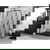 Mexen Exo Duschkabine mit Tür 95 x 100 cm, transparent, schwarz - 8181-095-100-70-00