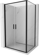 Mexen Exo-B Duo draaideur douchecabine 100 x 80 cm, transparant, zwart - 814-100-080-70-00