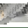 Mexen Lima opvouwbare douchecabine 90 x 70 cm, transparant, zwart + Flat douchebak, wit - 856-090-070-70-00-4010B