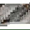 Mexen Lima opvouwbare douchecabine 90 x 70 cm, transparant, zwart + Flat douchebak, wit - 856-090-070-70-00-4010B