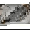 Mexen Lima opvouwbare douchecabine 90 x 70 cm, transparant, zwart + Flat douchebak, wit - 856-090-070-70-00-4010B