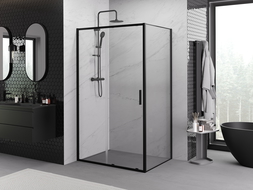 Mexen Exo cabine de douche coulissante 95 x 85 cm, transparent, noire - 8151-095-085-70-00