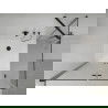 Mexen Lima opvouwbare douchecabine 90 x 70 cm, transparant, zwart + Flat douchebak, wit - 856-090-070-70-00-4010B