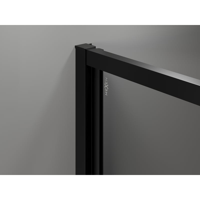Mexen Exo cabine de douche battante 100 x 90 cm, transparent, noir - 814-100-090-70-00