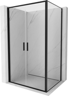 Mexen Exo-B Duo krivna prha 100 x 90 cm, prozorna, črna - 814-100-090-70-00
