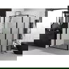 Mexen Exo Duschkabine aufklappbar 70 x 95 cm, transparent, schwarz - 814-070-095-70-00