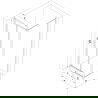 Mexen Exo Duschkabine aufklappbar 70 x 95 cm, transparent, schwarz - 814-070-095-70-00