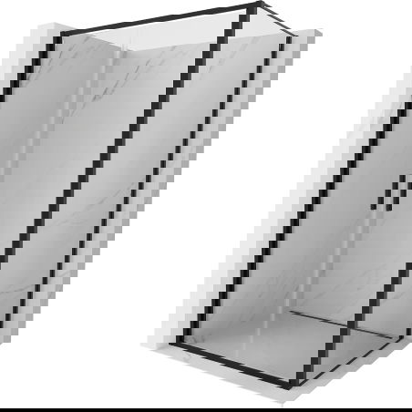 Mexen Exo Duschkabine aufklappbar 70 x 95 cm, transparent, schwarz - 814-070-095-70-00