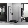 Mexen Exo-B Duo cabine de duche basculante 80 x 100 cm, transparente, preta - 814-080-100-70-00