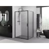 Mexen Exo-S cabina doccia scorrevole 105 x 90 cm, trasparente, nero - 8151-105-090-70-00