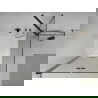 Mexen Lima opvouwbare douchecabine 90 x 90 cm, transparant, zwart + Flat douchebak, wit - 856-090-090-70-00-4010B