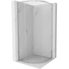 Mexen Exo cabine de douche demi-ronde coulissante 80 x 80 cm, transparent, chromé - 8131-080-080-01-00