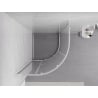 Mexen Exo cabine de douche demi-ronde coulissante 80 x 80 cm, transparent, chromé - 8131-080-080-01-00