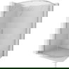 Mexen Exo Asymmetrische Duschkabine Halbrund Schiebbar 90 x 80 cm, Transparent, Chrom - 8131-090-080-01-00