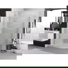 Mexen Exo Asymmetrische Duschkabine Halbrund Schiebbar 90 x 80 cm, Transparent, Chrom - 8131-090-080-01-00