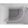 Mexen Exo asymmetrische halbrunde Duschkabine 100 x 80 cm, transparent, Chrom - 8131-100-080-01-00