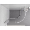 Mexen Exo-S cabina de ducha semicircular asimétrica corredera 120 x 90 cm, transparente, cromada - 8131-120-090-01-00