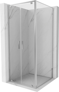 Mexen Exo cabina doccia ad anta battente 80 x 80 cm, trasparente, cromo - 8182-080-080-01-00