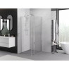 Mexen Exo-BR Duo cabina de ducha abatible 80 x 80 cm, transparente, cromo - 8182-080-080-01-00