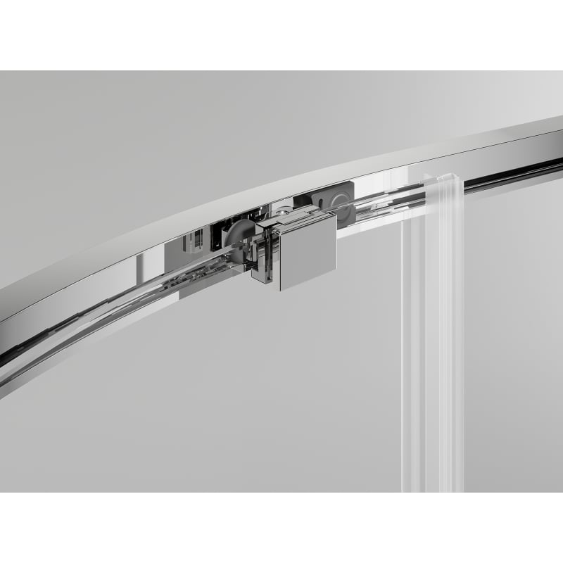 Mexen Exo semicircular sliding shower cabin 100 x 100 cm, transparent, chrome - 8131-100-100-01-00