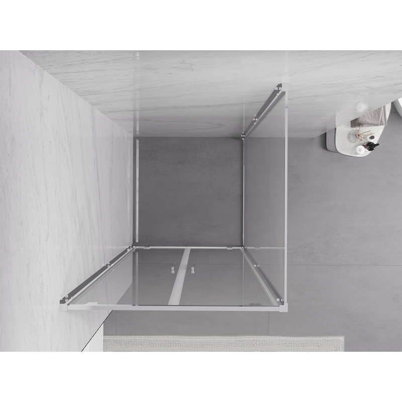 Mexen Exo-BR Duo kabina prysznicowa uchylna 90 x 90 cm, transparent, chrom - 8182-090-090-01-00