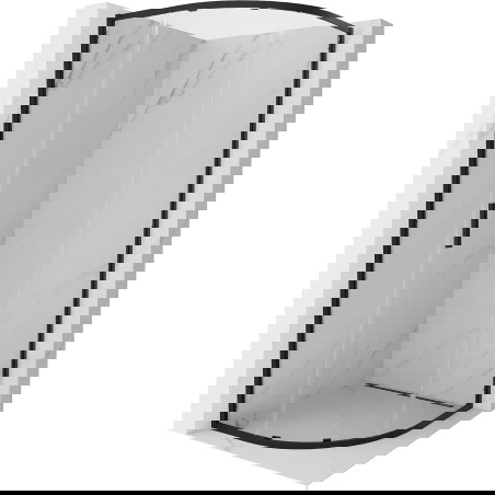 Mexen Exo καμπίνα ντους ημικυκλική συρόμενη 70 x 70 cm, διάφανη, μαύρη