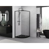 Mexen Exo-S cabina doccia semicircolare scorrevole 80 x 80 cm, trasparente, nera - 8131-080-080-70-00