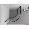 Mexen Exo-S cabina de ducha semicircular corredera 70 x 70 cm, transparente, negra - 8131-070-070-70-00
