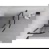 Mexen Exo halbkreisförmige Duschkabine zum Schieben 80 x 80 cm, transparent, schwarz - 8131-080-080-70-00