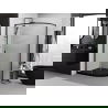 Mexen Exo Duschkabine Halbkreisförmig Asymmetrisch Schiebbar 120 x 90 cm, Transparent, Schwarz - 8131-120-090-70-00