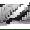 Mexen Exo Duschkabine Halbkreisförmig Asymmetrisch Schiebbar 120 x 90 cm, Transparent, Schwarz - 8131-120-090-70-00