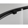 Mexen Exo halve cirkel douchecabine schuif 90 x 90 cm, transparant, zwart - 8131-090-090-70-00
