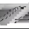 Mexen Exo Duschkabine Halbkreisförmig Asymmetrisch Schiebbar 120 x 90 cm, Transparent, Schwarz - 8131-120-090-70-00