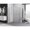 Mexen Exo-BR Duo cabina doccia battente 90 x 80 cm, trasparente, cromo - 8182-090-080-01-00