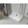Mexen Lima 100 x 90 cm Folding Shower Enclosure, Transparent, Black + Flat Tray, White - 856-100-090-70-00-4010B